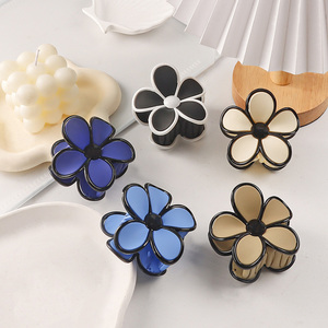 Pince à cheveux en plastique pour fille, accessoire de fleur moyenne para El Cabello, pince creuse douce de 7.5cm - Product Image 3