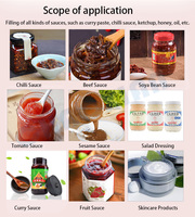 Machine d'emballage de liquide pour bonbons, chocolat, distributeur de sauce suspendue, machine de remplissage pour sauce chili chaude