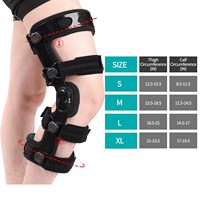 Rodillera de doble soporte ACL/PCL ajustable para alivio de la osteoartritis y rotura de menisco postoperatoria - Unisex