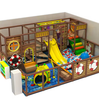 Aire de jeux intérieure commerciale pour enfants, château gonflable personnalisé pour tout-petits avec toboggan en plastique pour parcs d'attractions