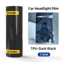 Film de protection pour phares de voiture Covestro TPU 7,5 mil auto-réparant, résistant aux rayures, noir foncé, teinte protectrice pour feux automobiles, en vrac