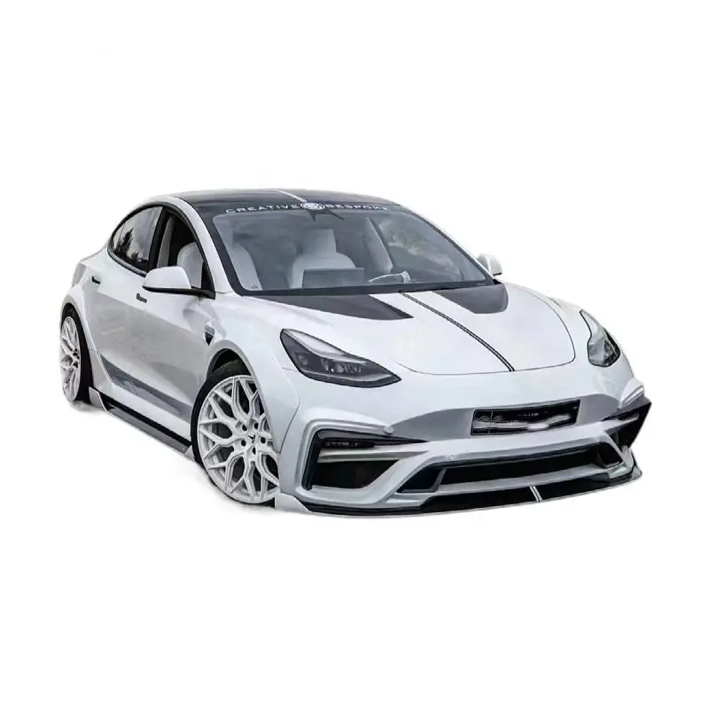 Kit carrozzeria di alta qualità per Tesla Model 3 a IMP style anteriore posteriore paraurti ruota sopracciglio cofano spoiler