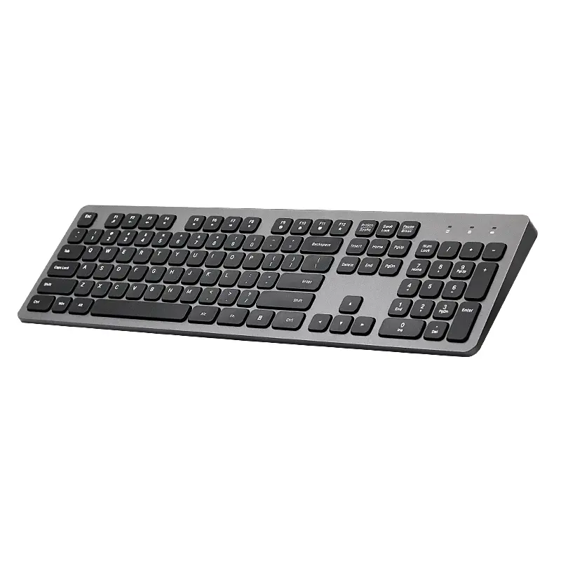 New Arrival Keyboard Rechargeable Bluetooth Gaming Aluminum Slim Office Computer Keyboard Pad Laptop Chocolate Wireless Keyboard