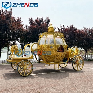 Nouvelle Carrosse de Mariage Électrique de Luxe Dorée, Modèle Princesse Royale, pour Location Commerciale - Product Image 2