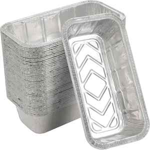 750ml Disposable <b>Aluminum</b> Mini Loaf Pan <b>Container</b> with Plastic Lid Recyclable Food Grade Baking Tray RE216 - Product Image 1