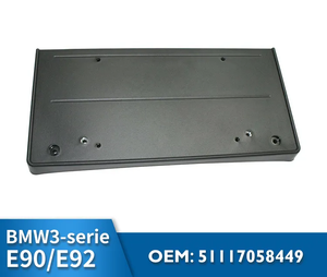 <span class=keywords><strong>Prix</strong></span> de gros 3 Series E90 Support de <span class=keywords><strong>plaque</strong></span> <span class=keywords><strong>d</strong></span>'<span class=keywords><strong>immatriculation</strong></span> <span class=keywords><strong>avant</strong></span> arrière en plastique noir durable avec finition givrée pour BMW - Product Image 3