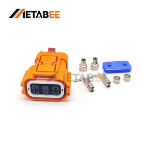 EV High Voltage Connector 2 Pin <strong>Plug</strong> 40A 6mm2 Wire HVIL Power Terminal A-Key Battery Port Socket IP67 1000V DC Waterproof - Product Image 4