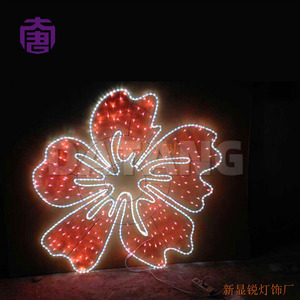 ไฟประดับตกแต่งรูปดอกไม้คริสต์มาสแบบ 2 มิติ LED สำหรับตกแต่งภายนอกสวน ถนน และภูมิทัศน์ในช่วงเทศกาล - Product Image 5