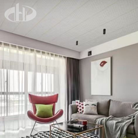 Plafond décoratif en PVC 3D imitation bois stratifié 2x2, bande de corniche décorative pour intérieur, 6m, épaisseur 10mm, largeur 20cm, pour centre commercial et salle de sport