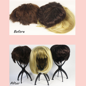 Soportes para peluca, sombrero de plástico, soportes para cabeza de peluca, cabeza de maniquí/soporte, soporte plegable portátil para peluca - Product Image 4