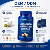 Gummies personnalisées OEM/ODM à marque privée, supplément Ashwagandha, L-Théanine, Vitamine D, 90 unités, sans sucre, formule sur mesure, en contrat