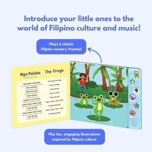 Lagu hewan Tekan dan Mainkan interaktif buku lagu buku <span class=keywords><strong>Tagalog</strong></span> untuk balita, buku suara bayi - Product Image 2