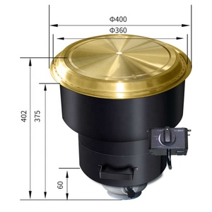 Réchaud à gaz de cuisine commerciale Modi avec barbecue coréen naturel de table pliant doré pour restaurants Brûleur à gaz intégré - Product Image 4