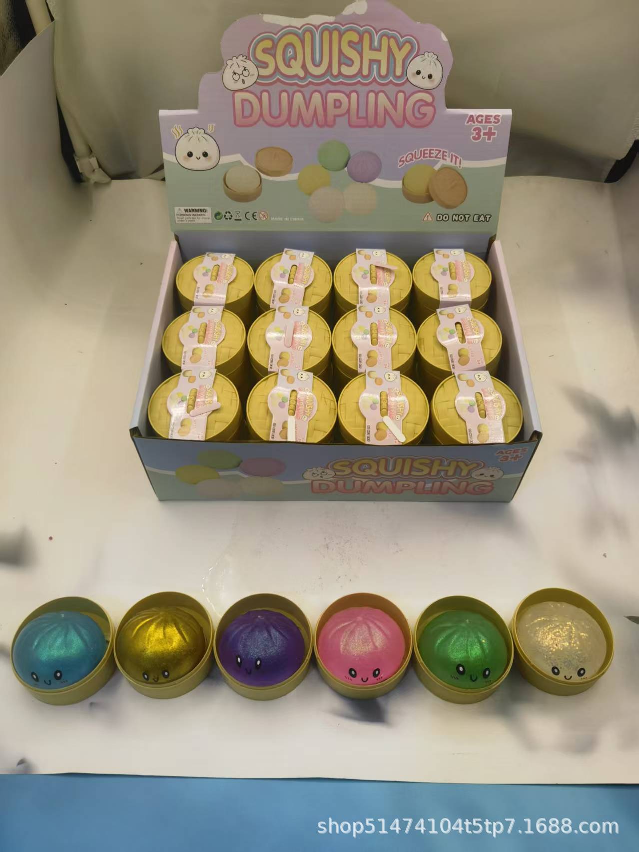 Pegatinas de expresión mixta de 6 colores en polvo dorado pequeño