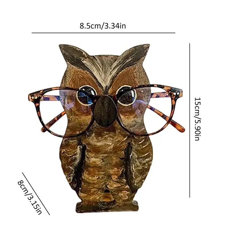 De madeira Animal Óculos Suporte Suporte Fox Bonito Pet Espetáculo Organizador Óculos De Sol Display Home Office Desk Decor Presente