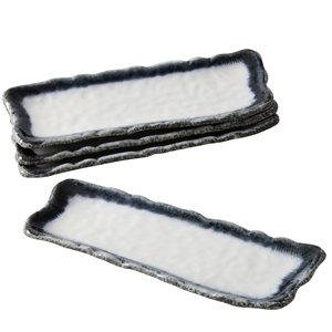Assiette <span class=keywords><strong>à</strong></span> <span class=keywords><strong>sushi</strong></span> en céramique pour restaurant japonais Uaral, plat <span class=keywords><strong>à</strong></span> poisson, vaisselle Teppanyaki, grès E485-79, fait main, durable - Product Image 1