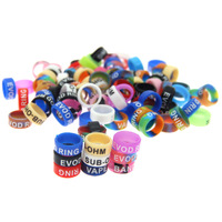 Anneaux antidérapants en silicone de couleurs assorties en gros, anneaux de préhension décoratifs en caoutchouc pour cannes à pêche, poignées et outils d'extérieur