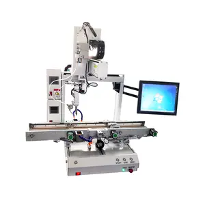 CE certificate line soldering robot automatic soldering machine with CCD dual heads soldering machine with line PC