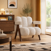 Fauteuil en velours noir et vert de style vintage, pieds en bois massif, imperméable, pour salon, balcon, meubles de maison