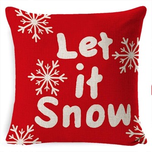 Christmas <b>Cushion</b> Cover Square Flax Cotton Pillowcase Home Decor Washable Printed Design - Product Image 3