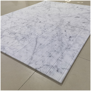 แผ่นหินอ่อนสีขาวเบียงโกคาร์ราขนาด 24''x12'' แบบมีร่อง กันน้ำ สำหรับผนังหรือกระเบื้องปูพื้น เหมาะสำหรับห้องครัวและโครงการบ้านพักตากอากาศหรูหรา - Product Image 6