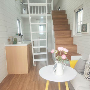 Comme/Nous Maison Préfabriquée Luxe Petite Maison <span class=keywords><strong>Plage</strong></span> Retraite Petite Maison sur Roues <span class=keywords><strong>avec</strong></span> Chambre Salle <span class=keywords><strong>de</strong></span> Bains Camping en Plein Air - Product Image 4