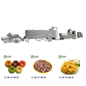 Línea de producción de aperitivos, extrusora de maíz, hojaldre, máquina de fabricación de alimentos, precio, línea de producción de aperitivos