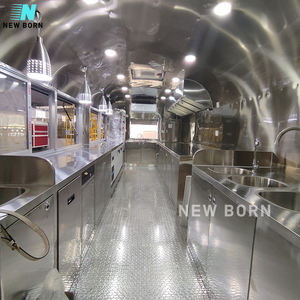 Yeni doğan aperatif mobil gıda kamyonu şaraphane restoran ekmek hot dog hot to gıda römorkları catering fiberglas retro gıda römork - Product Image 6