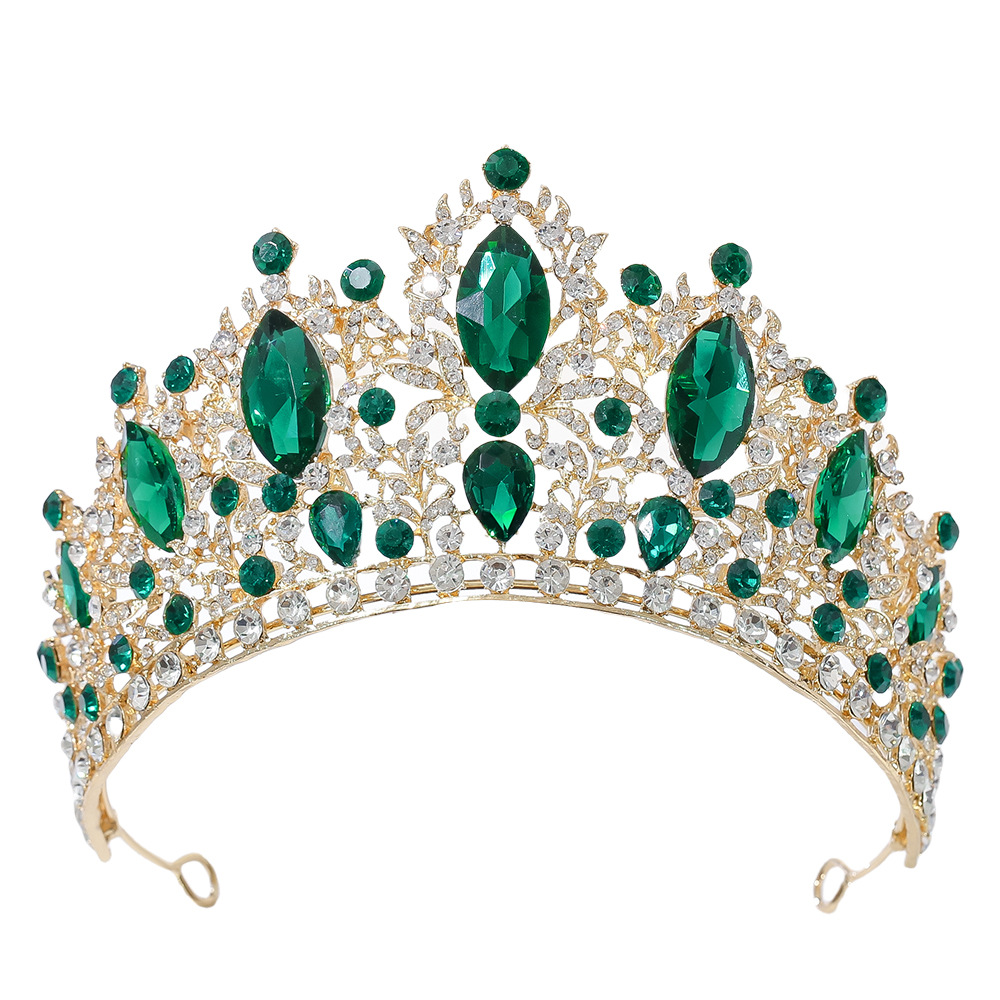 HA03 Tiara Corona Verde Dorado