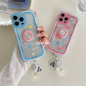 Étui Lichicase avec porte-bague, étui Fashion Girl pour étui Infinix Spark go <span class=keywords><strong>2023</strong></span> avec bracelet - Product Image 5