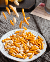 Galletas de Arroz Japonesas Fritas Saladas con Forma de Semilla de Caqui y Cacahuetes, Snack Saludable en Bolsa