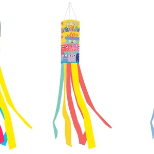Calcetín de viento con fluorescente, logotipo impreso, fabricante, decoración, Banderas Publicitarias, banderines, Bandera de calcetín de viento