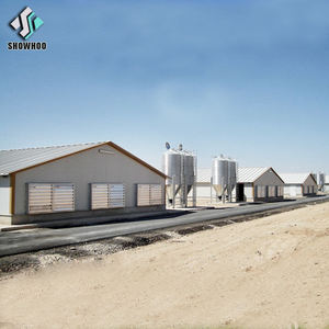 Design moderne Meilleur prix Structure <span class=keywords><strong>en</strong></span> acier Maison d'élevage automatique de volaille Hangar moderne Poulet Cage à batterie Maison Cadre Hangar - Product Image 1