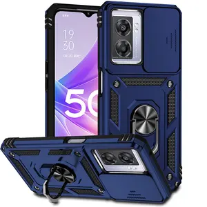 Funda deslizante de grado para cámara, armadura de protección de teléfono para OPPO Realme 10 4G A57S A77 A17 C30 Reno 7 8, cubierta trasera con lente de cámara