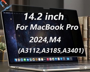 Magnetic <b>Privacy</b> <b>Screen</b> <b>Protector</b> For MacBook Pro 14.2inch M4 2024 A3112 A3185 A3401 Removable Laptop <b>Privacy</b> Scree - Product Image 1