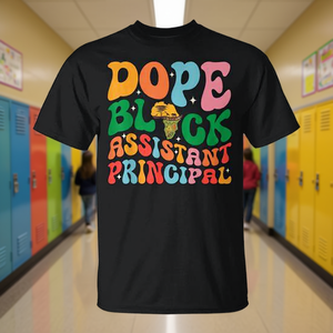 T-shirt pour femmes afro-américaines fières, catégorie Assistant Principal, vêtements promotionnels - Product Image 3