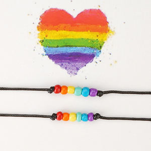 2 unids/set Love Is Love Rainbow Pride Wish pulsera Rainbow LGBT cuerda pulsera <span class=keywords><strong>Gay</strong></span> Pride joyería para Mujeres Hombres <span class=keywords><strong>amistad</strong></span> regalo - Product Image 1