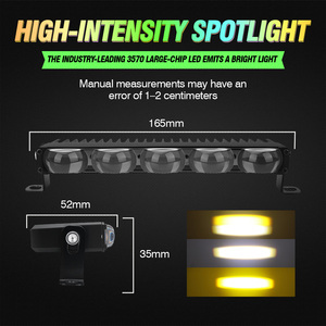 LELANPU Faro LED per Moto, Proiettore Elettrico, Accessori per Griglia Auto, Luce Antinebbia per Moto - Product Image 6