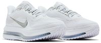 Chaussures de course Pegasus Premium blanc métallisé argenté unisexe, empeigne en mesh, semelle extérieure en caoutchouc, semelle intermédiaire en EVA pour le printemps