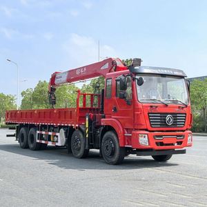 Grúa hidráulica Dongfeng de 14 toneladas con pluma recta montada en camión y cabina de operador - Solución de transporte de equipo pesado - Product Image 2