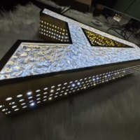 Enseigne lumineuse diamantée avec lettres LED perforées latéralement, enseigne publicitaire, logo, lettres lumineuses LED, enseigne étanche IP65