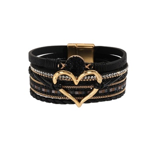 Fashion Bohemian <b>Leather</b> Rope <b>Bracelet</b> Multi-layer <b>Bracelet</b> Original Stone Love Winding <b>Leather</b> <b>Bracelet</b> for Men Women - Product Image 1