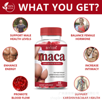 Gummies de Maca pour Adultes : Compléments Nutritionnels pour une Énergie Saine et un Équilibre Hormonal pour Hommes et Femmes