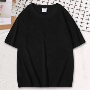 T-shirt oversize noir uni en coton bio pour homme, streetwear grande taille, avec logo – Vente en gros à prix réduit - Product Image 4