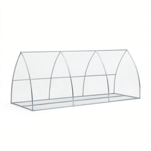 Jaula para pollos de 118.1 x 41.3 x 47.2 pulgadas en acero galvanizado plateado, recinto para animales para avicultura - Product Image 1