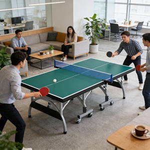 Table de tennis de table pliable personnalisable pour la maison, table de tennis de table d'intérieur pour les <span class=keywords><strong>grandes</strong></span> familles, jeu interactif de loisirs et de compétition - Product Image 3