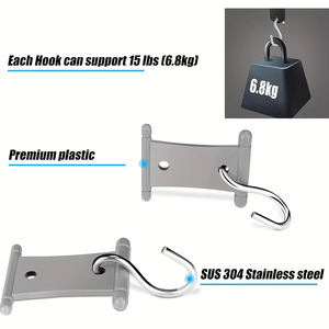 Clips para Luces de Toldo, Ganchos para Toldo, Soportes de Doble Cara para Luces de Campamento, Ganchos para Toldo, Soporte para Luces - Product Image 4