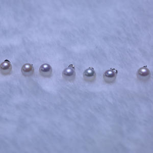 Zhuji S925 Silver Accessory Pendant 11-13mm Round <b>Purple</b> Freshwater Pearl Almost Flawless with Strong Light for <b>Earrings</b> - Product Image 1