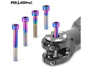 Viti <span class=keywords><strong>di</strong></span> compressione per tappo manubrio bici in lega <span class=keywords><strong>di</strong></span> titanio TC4 RISK M6x30/35/40/50mm per MTB e bici da strada - Product Image 4
