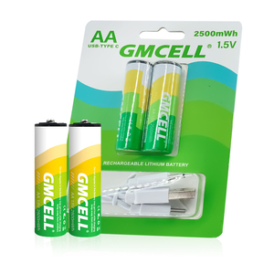 GMCELL 14500 1500mAh Li-ion 1.5V No.5 AA Rechargeable Lithium Battery With USB-C Charge Port - Product Image 1